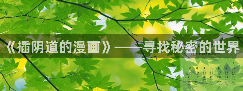 91香蕉漫画：《插阴道的漫画》——寻找秘密的世界